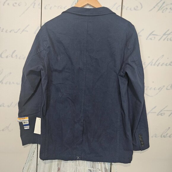 NWT Haggar Comfort Stretch Jacket Slim Fit Small 36/38 Blue Smart Wash $140 - Picture 2 of 11